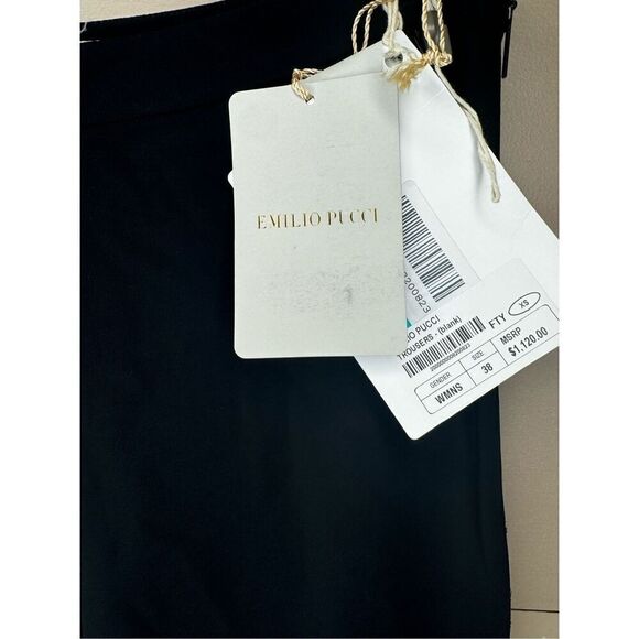 NWT Emilio Pucci black straight leg trouser size 4 - Picture 6 of 10